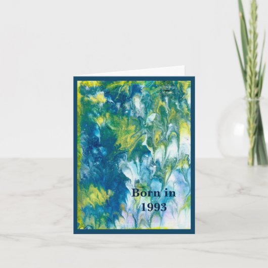 Geboren in 1993, Birthday Fun Facts Kaart (Voorkant)
