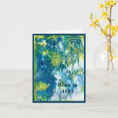 Geboren in 1993, Birthday Fun Facts Kaart (Gele Bloem)