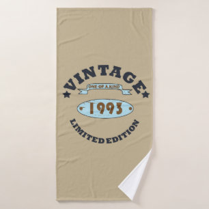 Geboren in 1993 elegante vintage verjaardagscadeau badhanddoek