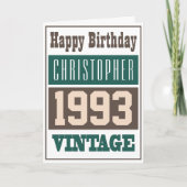 Geboren in 1993 Greetings Kaart (Voorkant)