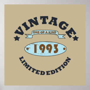 geboren in 1993  verjaardag poster