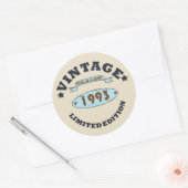 Geboren in 1993 verjaardagscadeau ronde sticker (Envelop)