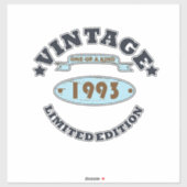 Geboren in 1993  verjaardagscadeau sticker (Vel)