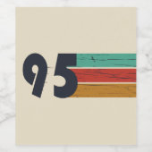 Geboren in 1995 30e verjaardag cadeau wijn etiket (Enkel label)