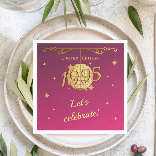 Geboren in 1995 30ste verjaardag feest decoratie r servet