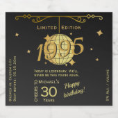 Geboren in 1995 30ste verjaardag wijnlabel Set Sparkling Wijnetiket (Enkel label)