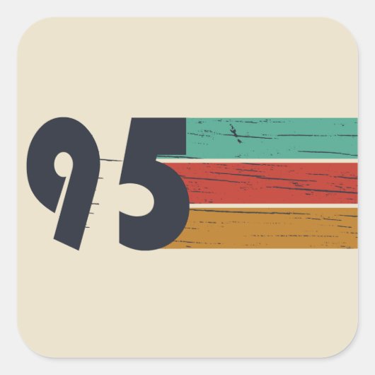 Geboren in 1995 30ste verjaardagscadeau vierkante sticker (Voorkant)