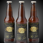 Geboren in 1995 30ste verjaardagsfeest zwart bier  bier etiket