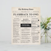 Geboren in 1995 Mock Newspaper voor 30e verjaardag (Staand voorkant)