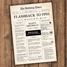Geboren in 1995 Mock Newspaper voor 30e verjaardag