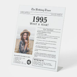 Geboren in 1995 Verjaardagstafel Reclamebord Met Voetstuk