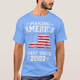 Geboren in 2002 Amerikaanse vlag maakt Amerika gew T-shirt