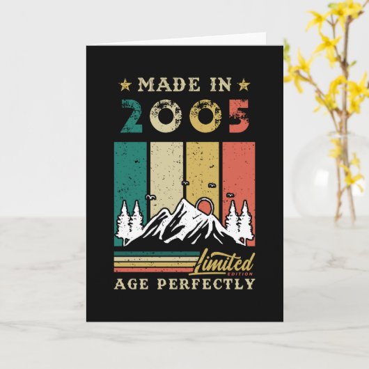 Geboren in 2005 kaart (Gele Bloem)