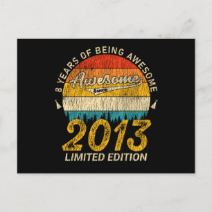 Geboren in 2013 Geweldig Sinds Vintage Verjaardags Briefkaart