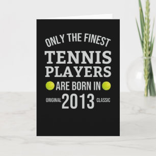 Geboren in 2013 Tennis Player 8th Birthday Gift Kaart
