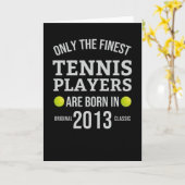Geboren in 2013 Tennisser 8e Verjaardag Gift Kaart (Gele Bloem)