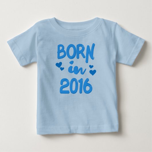 Geboren in 2016 Baby Boy T-shirt (Voorkant)