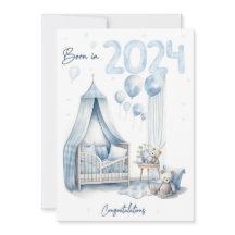 Geboren in 2024 - Gefeliciteerd Nieuwe Baby Boy Ka