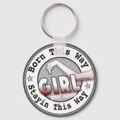 Geboren in A Girl Sleutelhanger (Voorkant)