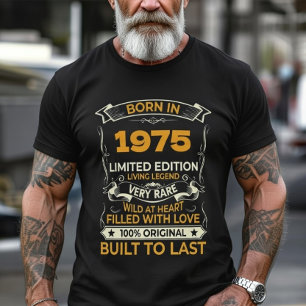 Geboren in aangepast jaar Limited Edition vintage  T-shirt