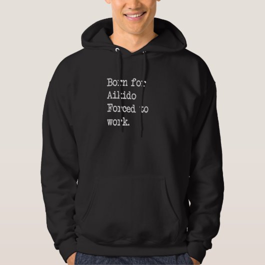 Geboren in Aikido Japans Aikido Sarcastic Minimali Hoodie (Voorkant)