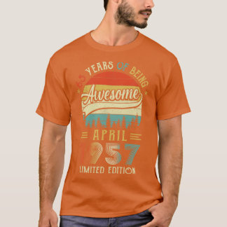 Geboren in april 1957 65e verjaardag in 1957 65 ja t-shirt