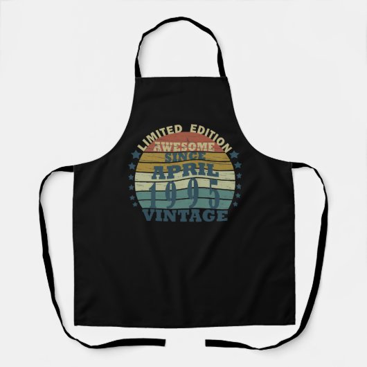 geboren in april 1995  verjaardag schort (Voorkant)