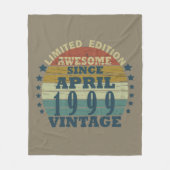 Geboren in april 1999  jaar fleece deken (Voorkant)