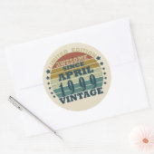 Geboren in april 1999 jaar ronde sticker (Envelop)