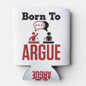 Geboren in Argue Debate Team Debater Blikjeskoeler (Achterkant)