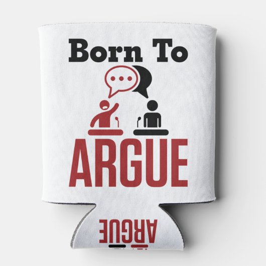 Geboren in Argue Debate Team Debater Blikjeskoeler (Achterkant)