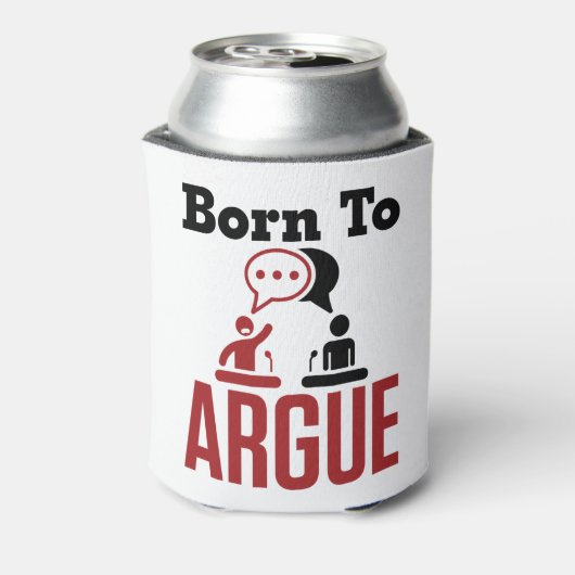 Geboren in Argue Debate Team Debater Blikjeskoeler (Blikje Achterkant)