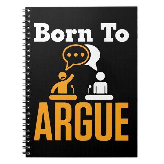 Geboren in Argue Debate Team Debater Notitieboek (Voorkant)