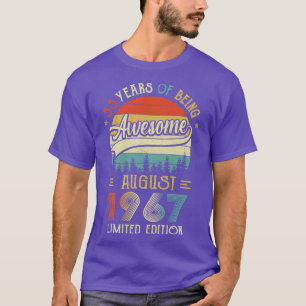 Geboren in augustus 1967 55e verjaardag, 1967 55 j t-shirt