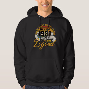 Geboren in augustus 1981 40 jaar geboortedag hoodie
