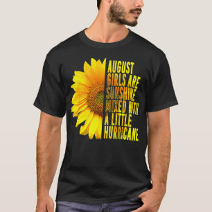 Geboren in Augustus Vrouwen - Zonnebloem T-shirt
