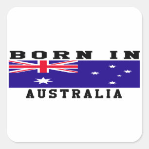 Geboren in Australië Vierkante Sticker