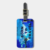 Geboren in Bagagelabel voor reizen (Voorkant verticaal)