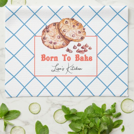 Geboren in Bake Kitchen Towel Theedoek (Gevouwen)
