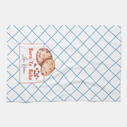 Geboren in Bake Kitchen Towel Theedoek (Horizontaal)