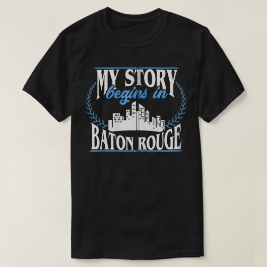 Geboren in Baton Rouge Zip T-shirt (Design voorkant)