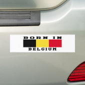 Geboren in België Bumpersticker (Op auto)