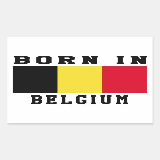 Geboren in België Rechthoekige Sticker (Voorkant)