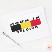 Geboren in België Rechthoekige Sticker (Envelop)