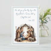 Geboren in Bethlehem – Een Licht voor de Wereld Feestdagenkaart (Staand voorkant)