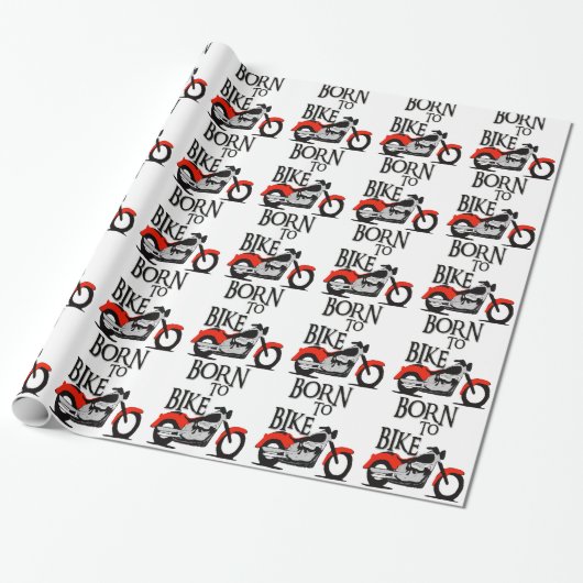 Geboren in Bike Cadeaupapier (Uitgerold)