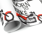 Geboren in Bike Cadeaupapier (Rol Hoek)