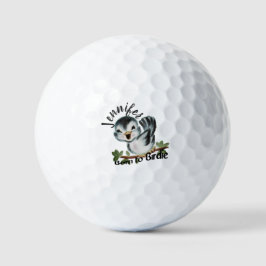 Geboren in Birdie Personalized Vrouw Gift Golfballen