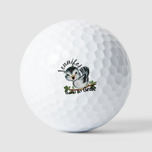Geboren in Birdie Personalized Vrouw Gift Golfballen (Voorkant)