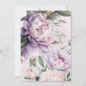 Geboren in Bloom paarse bloemenBaby shower Kaart (Achterkant)